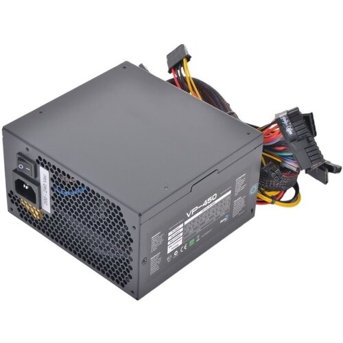 Aerocool 450W Retail ECO-450W ATX v2.3 Haswell, fan 12cm, 400mm cable, power cord, 20+4P, 12V 4P, 1x