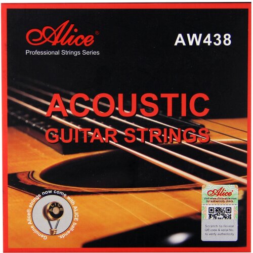 AW438-XL Комплект струн для акустической гитары, фосфорная бронза, 10-47, Alice