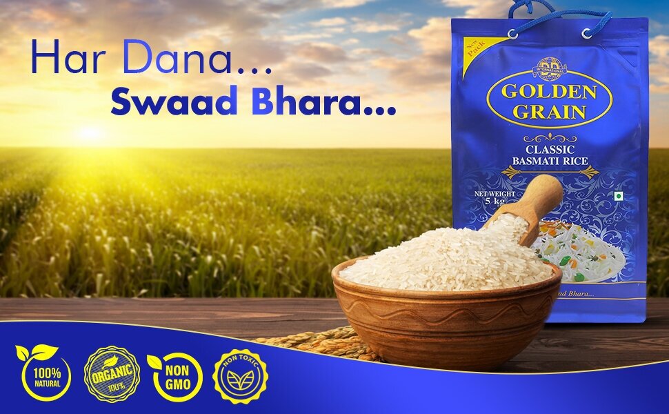 Рис Индийский Классик басмати Голден Грейн Classic Basmati rice Golden Grain 5 кг - фотография № 4