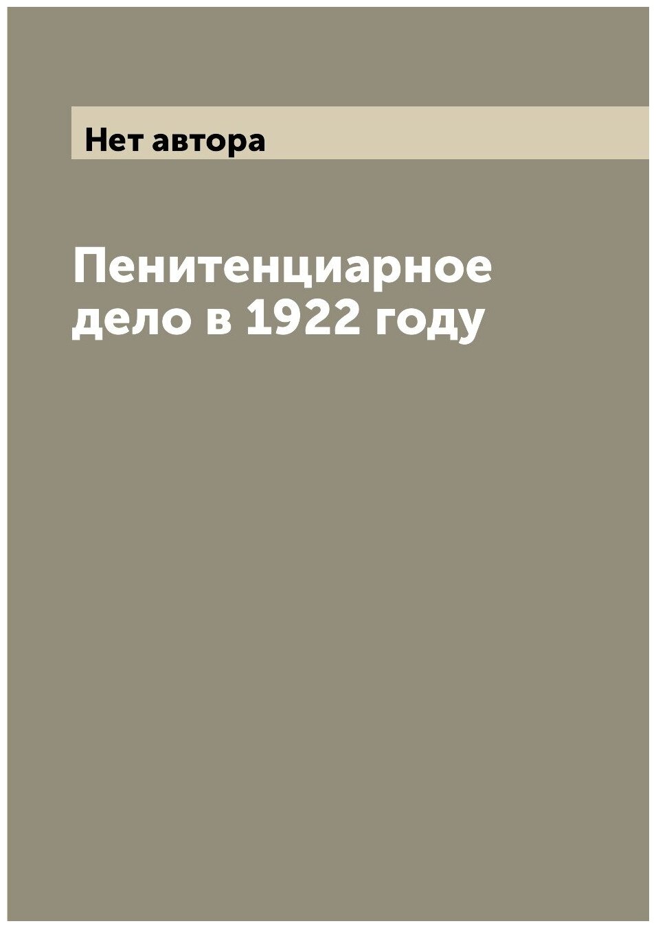 Книга Пенитенциарное дело в 1922 году - фото №1