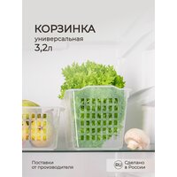 Корзинка универсальная 28х13,5х12,3 см. (Бесцветный)