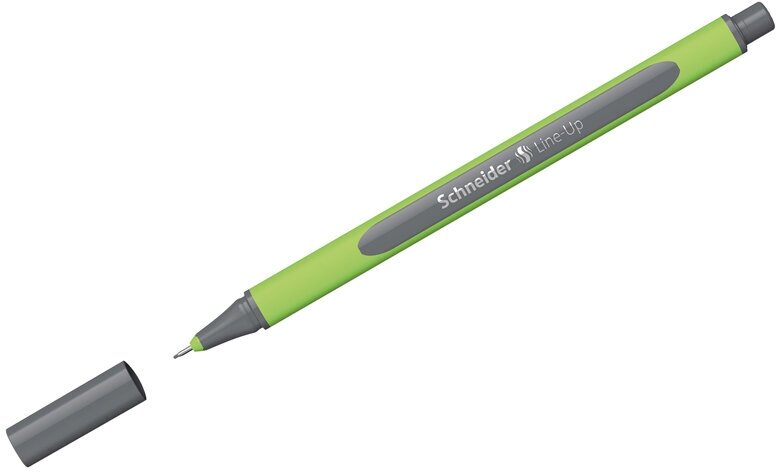 Комплект 10 шт, Ручка капиллярная Schneider "Line-Up" темно-серая, 0.4мм