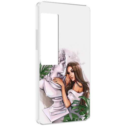 Чехол MyPads девушка-модель-со-статуей женский для Meizu Pro 7 Plus задняя-панель-накладка-бампер