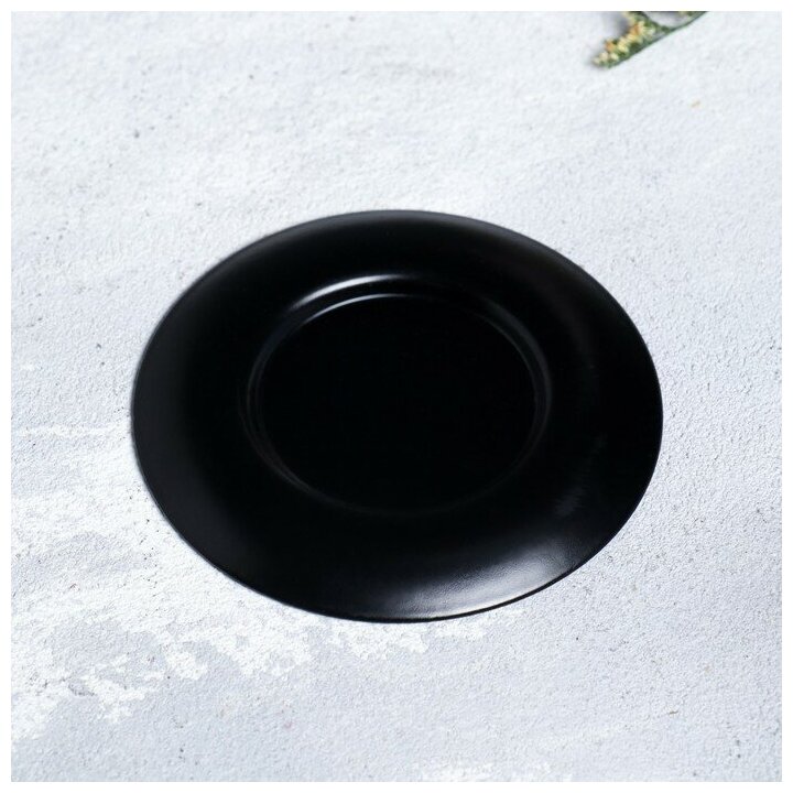 Подсвечник металл для чайной свечи, 7,5 см, чёрный - фотография № 3