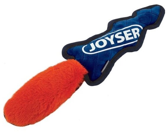 Игрушка для собак JOYSER Slimmy Plush Шкура лисы из плюша с пищалкой S/M синяя с оранжевым, 38 см - фотография № 3