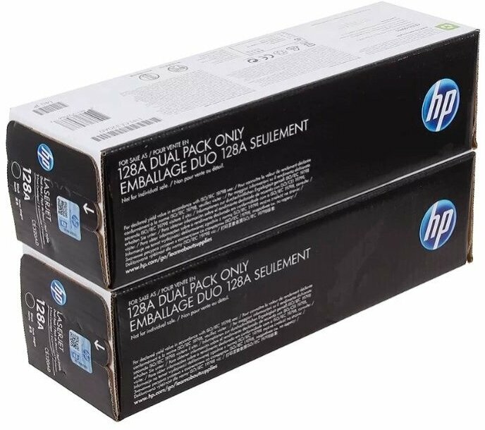 Лазерный картридж Hewlett Packard CE320AD (HP 128A) Black двойная упаковка