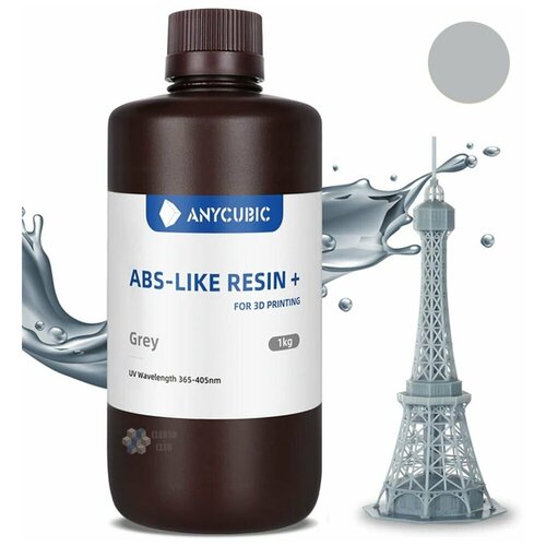 Фотополимерная смола Anycubic ABS+ LIKE Resin + UV Resin для 3D принтера 405нм Черный (Black)1 литр