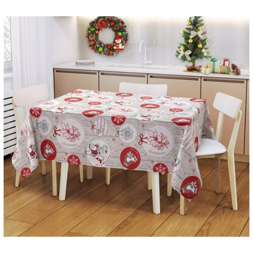 фото Скатерть из рогожки рождество 150х145 текс-дизайн