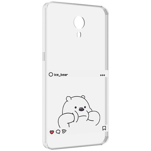 Чехол MyPads ледяной-медведь для Meizu M3 Note задняя-панель-накладка-бампер