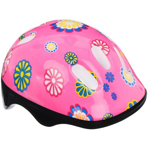 Шлем защитный детский ONLYTOP OT-SH6, обхват 52-54 см, цвет розовый шлем защитный ot sh6 детский размер s 52 54 см цвет красный