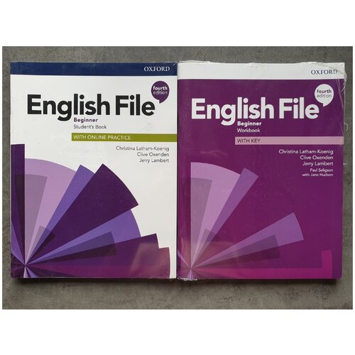 Комплект English File Beginner 4-th edition: Student's Book and Workbook (учебник и рабочая тетрадь, 2 книги) + CD-диск. Без кода к онлайн-версии