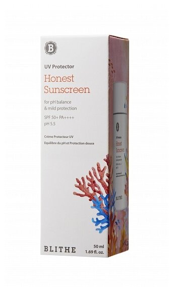 BLITHE крем Honest Sunscreen SPF 50, 50 мл