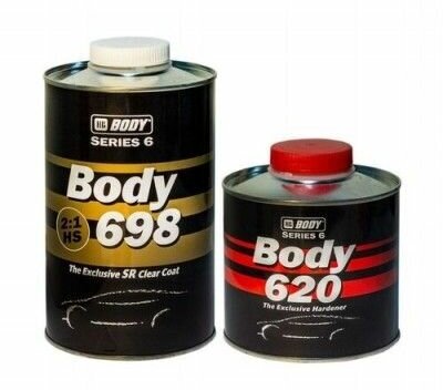 Автомобильный лак Body 698 1л. с отвердителем 0.5л (комплект)