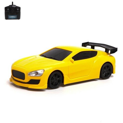 Машина радиоуправляемая КНР Купе, работает от батареек, цвет желтый, пластик, в коробке (866-105) легковой автомобиль игроленд hot r 293 030 1 5 24 5 см желтый черный