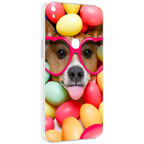 Чехол MyPads Собака-в-яйцах для Alcatel SHINE LITE 5080X 5.0 задняя-панель-накладка-бампер