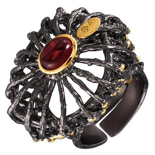 фото Element47 кольцо из серебра 925 пробы с гранатами r00222_ko_gr_001_bj, размер 17