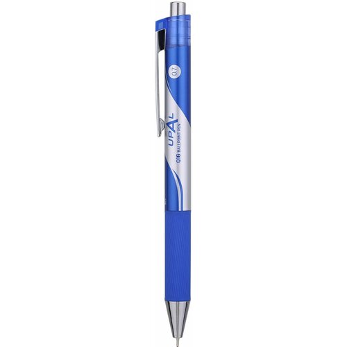 ручка шариковая deli eq21 bl x tream авт 0 7мм резин манжета синий прозрачный синие чернила Ручка шариков. автоматическая Deli Upal EQ16-BL синий мет. d=0.7мм син. черн. резин. манжета