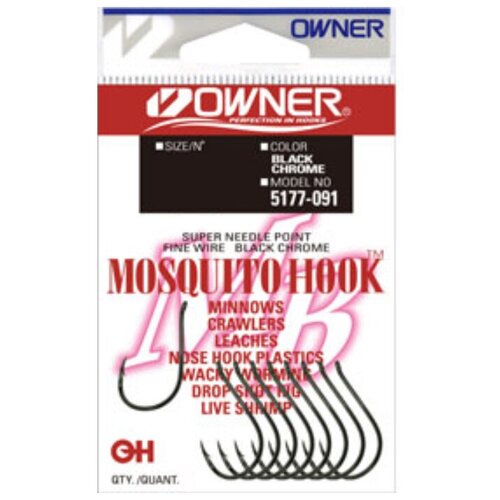 Крючки одинарные OWNER 5177 Mosquito Hook BC #08 (11 шт/уп) крючки одинарные owner 5177 mosquito hook bc 04 10 шт уп