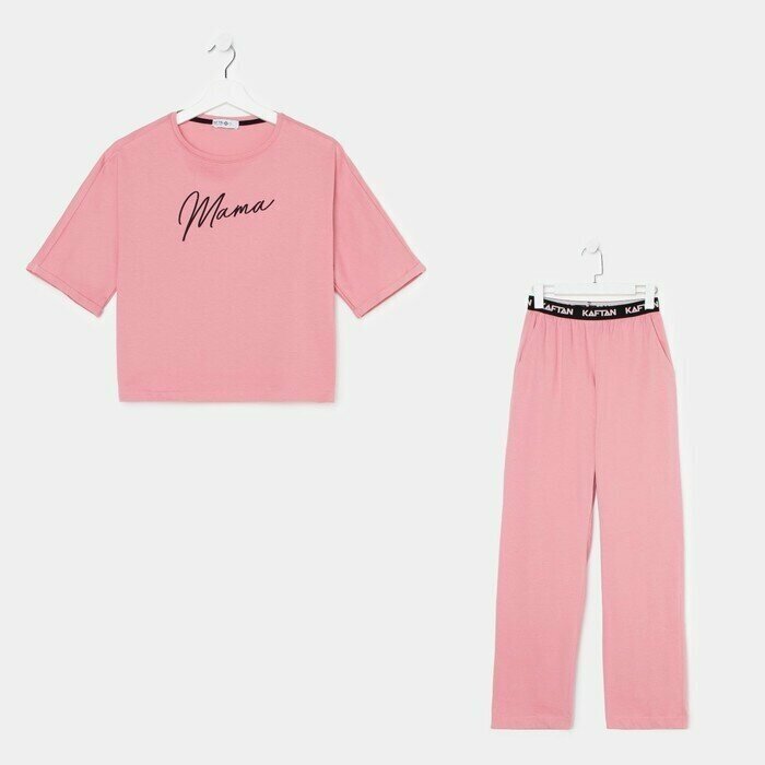 Пижама женская (футболка и брюки) Pink р. 40-42 - фотография № 2