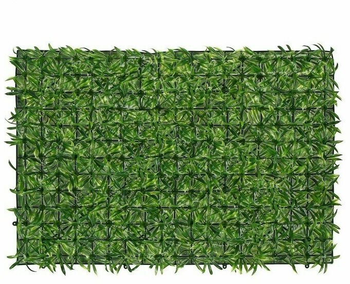 Декоративная панель с искусственными цветами, 60 х 40 см, "Трава" - фотография № 3
