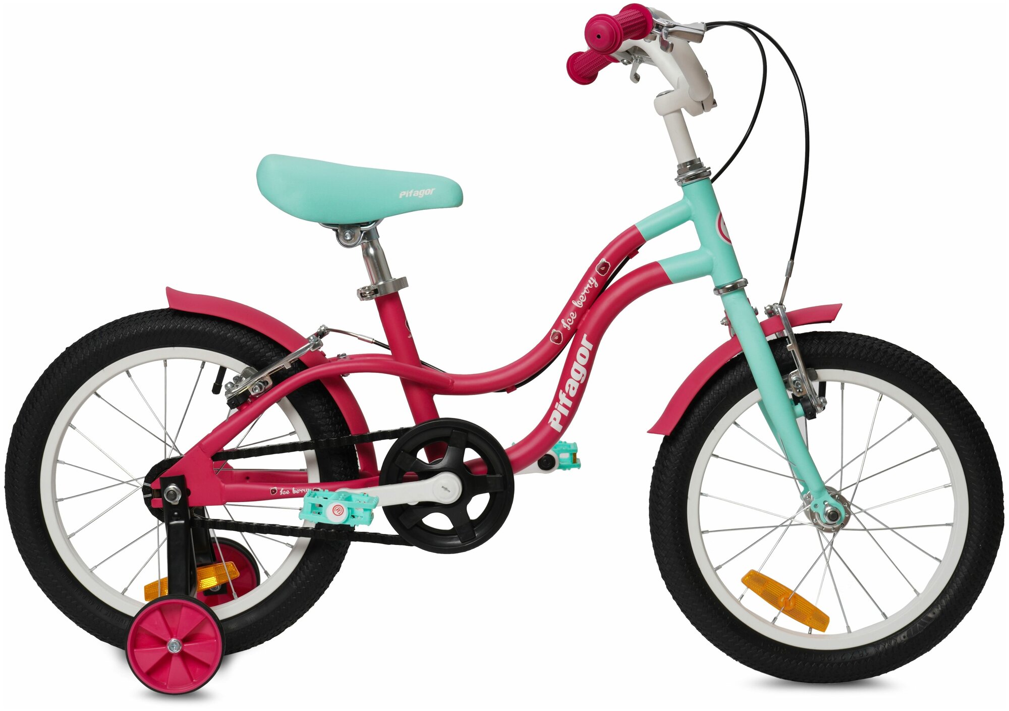 Велосипед Pifagor IceBerry 16 (2022) one size розовый/голубой