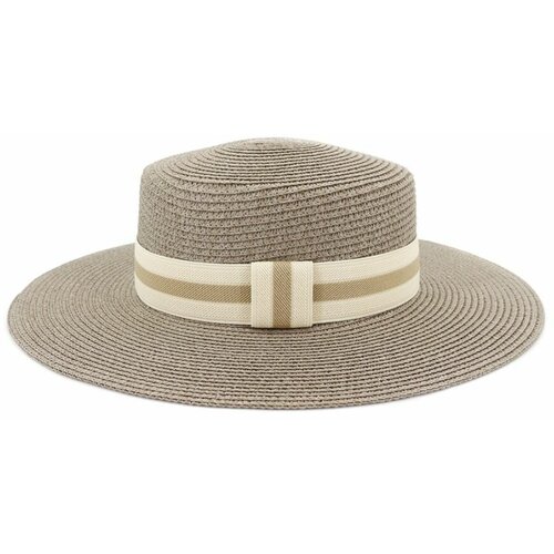 Шляпа , размер 56, коричневый соломенная шляпа с бантом женская модная элегантная пляжная складная солнцезащитная пляжная шляпа ручной работы для путешествий летняя