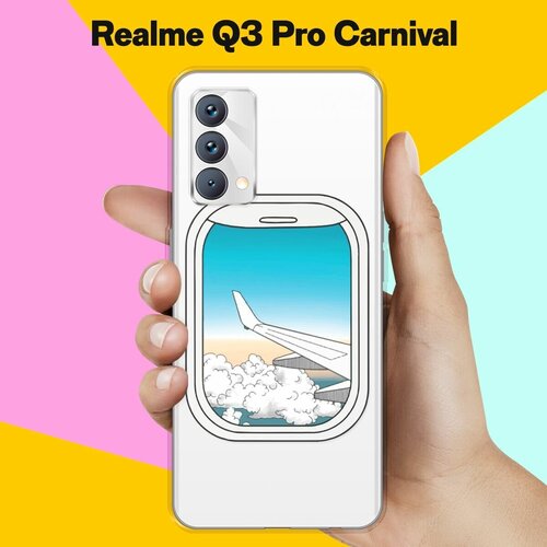 Силиконовый чехол на realme Q3 Pro Carnival Edition Окно / для Реалми Ку 3 Про Карнивал силиконовый чехол на realme q3 pro carnival edition узор из корги для реалми ку 3 про карнивал