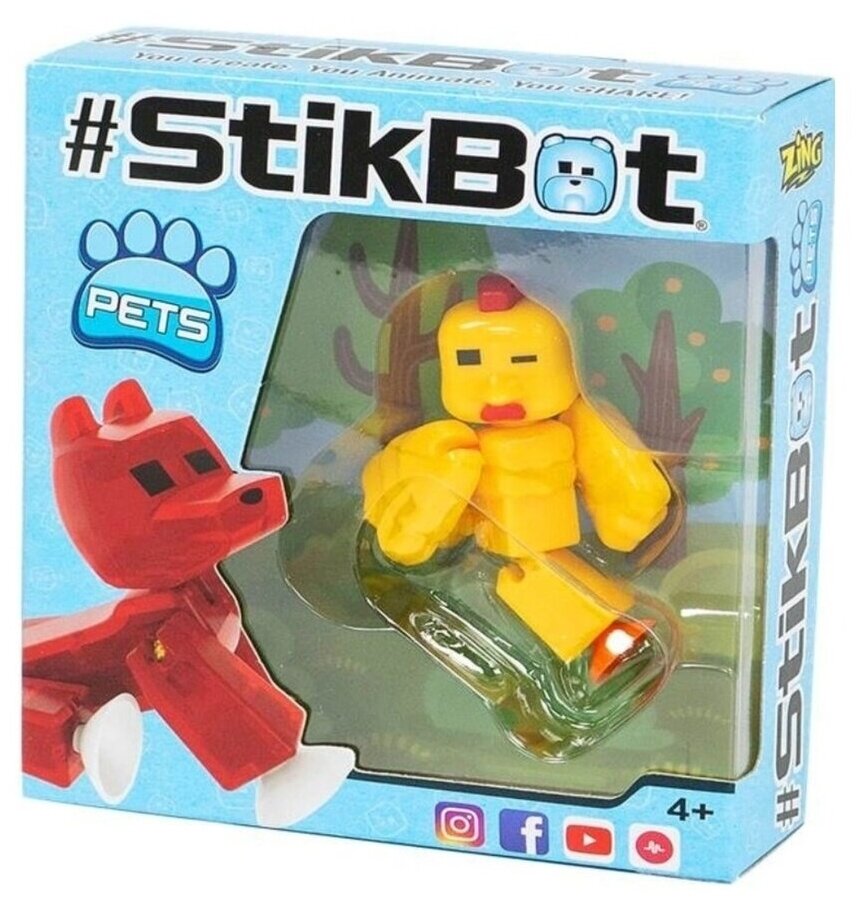 Фигурка Stikbot S2 Pets Кролик, для анимационного творчества (TST622-2) - фото №2