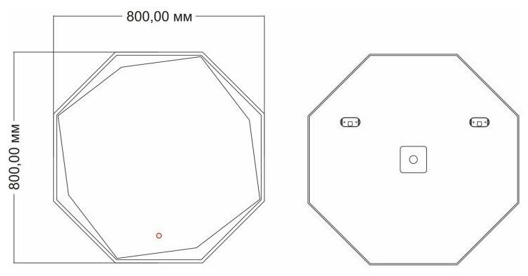 Зеркало MIXLINE "Оттавия" 800*800 (ШВ) сенсорный выключатель, с гравировкой - фотография № 4