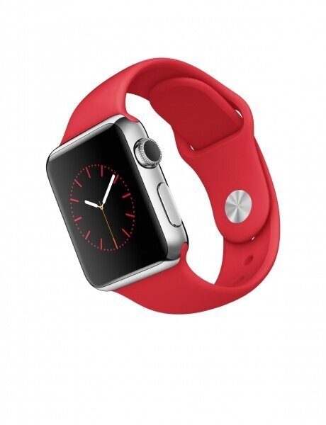 Cиликоновый ремешок для Apple Watch Series 1-8 - 38/40/41 мм (L) (эпл вотч), красный