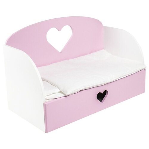 фото Paremo диван-кровать для кукол сердце (pfd120-16m/pfd120-17m/pfd120-18m) розовый