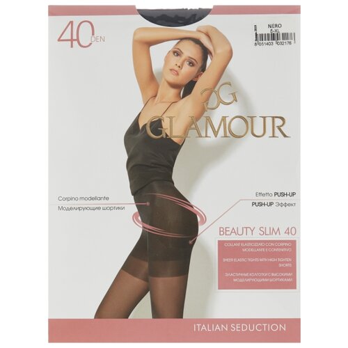 фото Колготки Glamour Beauty Slim 40 den, размер 5-XL, nero