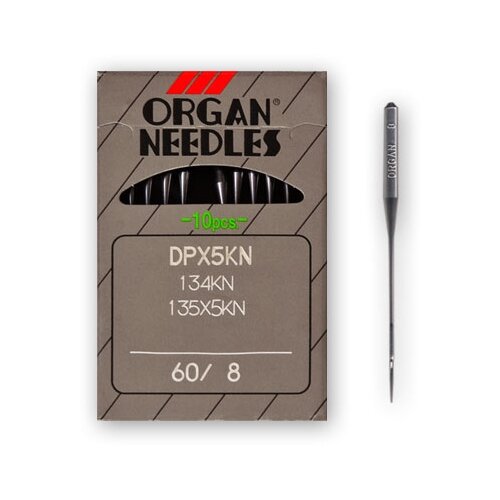 фото Набор игл для промышленных швейных машин "organ needles", №060, 10 штук, арт. dpх5kn