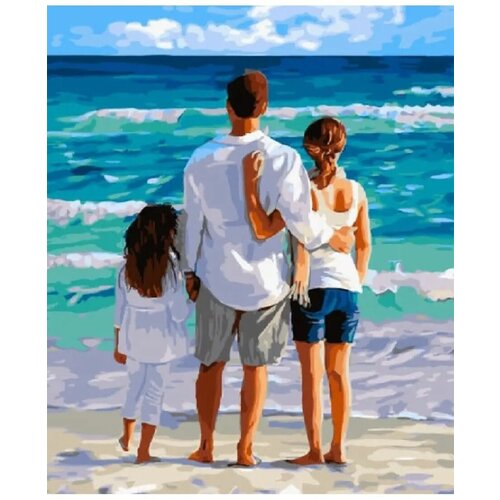 Картина по номерам Семья на море 40х50 см Art Hobby Home картина по номерам дружная семья 40х50 см hobby home