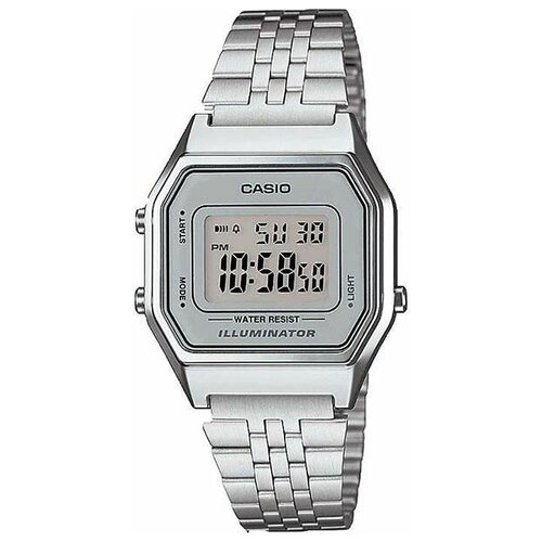 Наручные часы CASIO LA680WA-7D, серебряный, черный casio b640wdg 7d