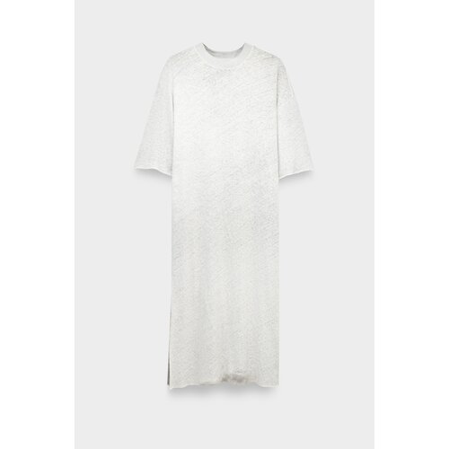 Платье thom/krom, свободный силуэт, миди, размер 46, серый