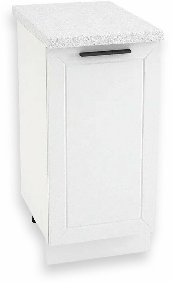 Кухонный модуль шкаф нижний напольный с 1 створкой ШН 400 глетчер, белый/айленд силк, 81,6х40х47,8 - фотография № 6