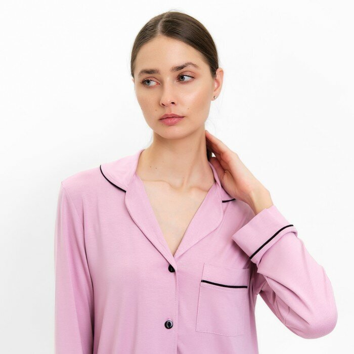 Сорочка женская MINAKU: Home collection цвет розовый, размер 50 - фотография № 2
