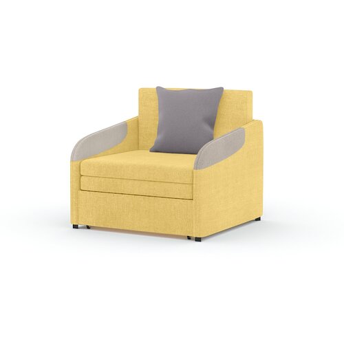 Выкатное кресло Гномик в желтой рогожке Лагуна 555