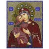 Владимирская Богородица набор для выкладывания стразами 28х22 Преобрана 67 - изображение