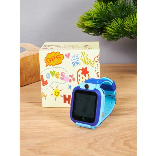 Умные часы для детей 4G геолокация видеозвонки звонки экран 157 тонкий корпус слот сим карты Синие 499900₽