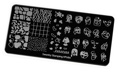 Swanky Stamping пластина 080 12 х 6 см black