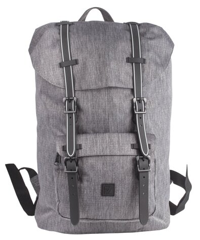 Рюкзак BRAUBERG молодежный с отделением для ноутбука, "Кантри", серый меланж, 41х28х14 см, 227082