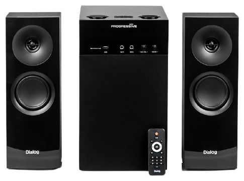 Акустическая система 2.1 DIALOG Progressive AP-250 BLACK, 50W+2*15W RMS, Караоке, BT, FM+USB+SD