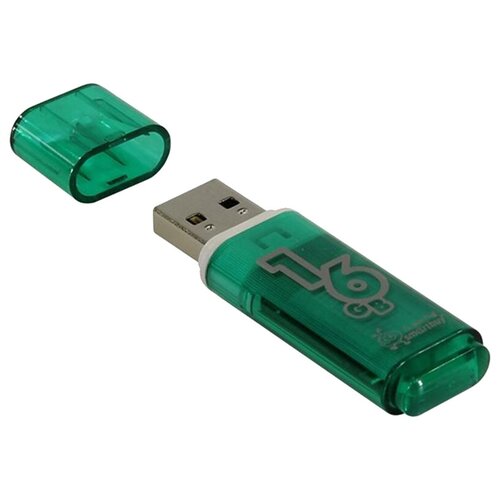 Память Smart Buy Glossy 16GB, USB 2.0 Flash Drive, зеленый память smart buy glossy 32gb usb 2 0 flash drive зеленый 230856