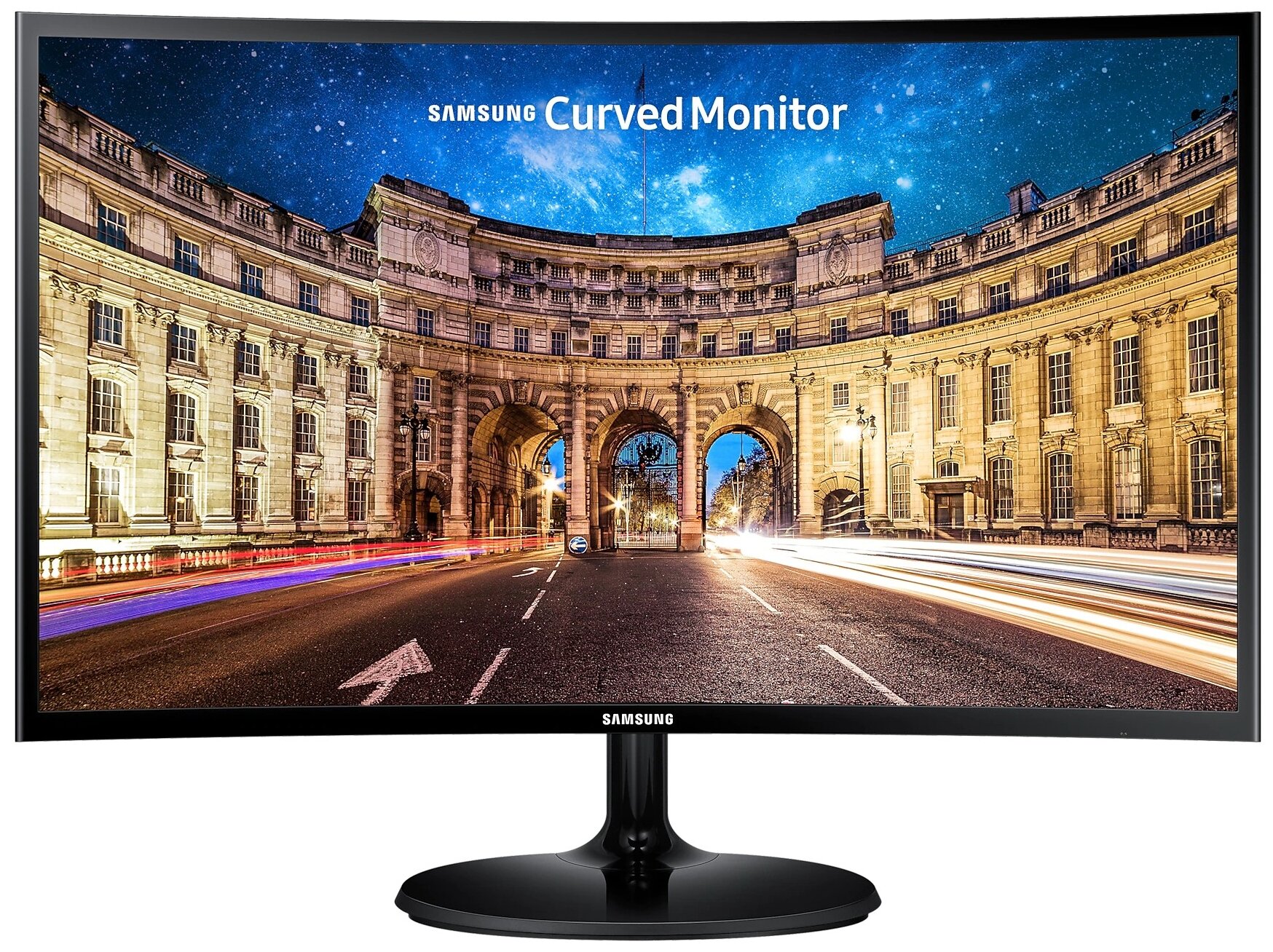 Монитор 27" Samsung C27f390fhe Black (va, 1920x1080, D-sub+HDMI, 4 ms, 178/178, 250 cd/m, 3000:1, .