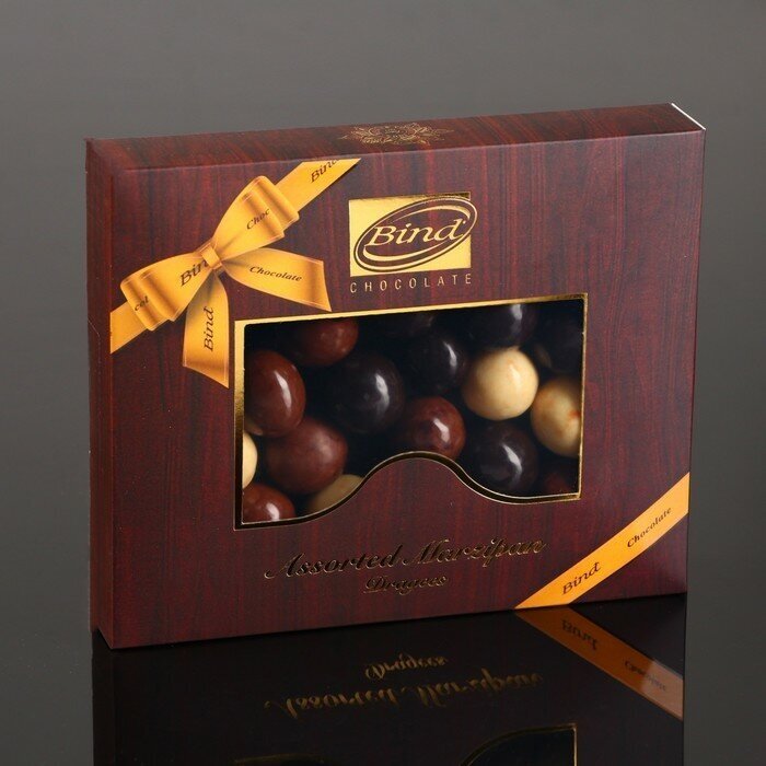 Bind Chocolate Шоколадное драже "Марципан в шоколаде" mix, 100 г