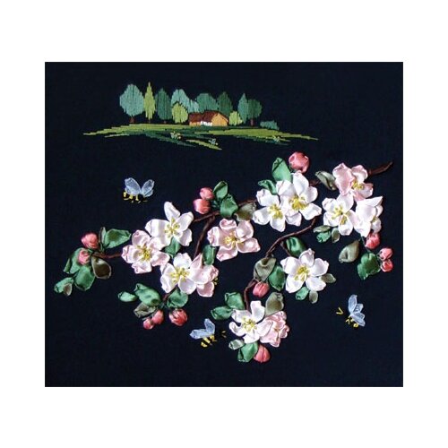 Набор для вышивания Panna Яблоневый цвет, арт. ПС-1081, 30х30 см набор для вышивания panna ранняя весна арт пс 1997 24х24 см