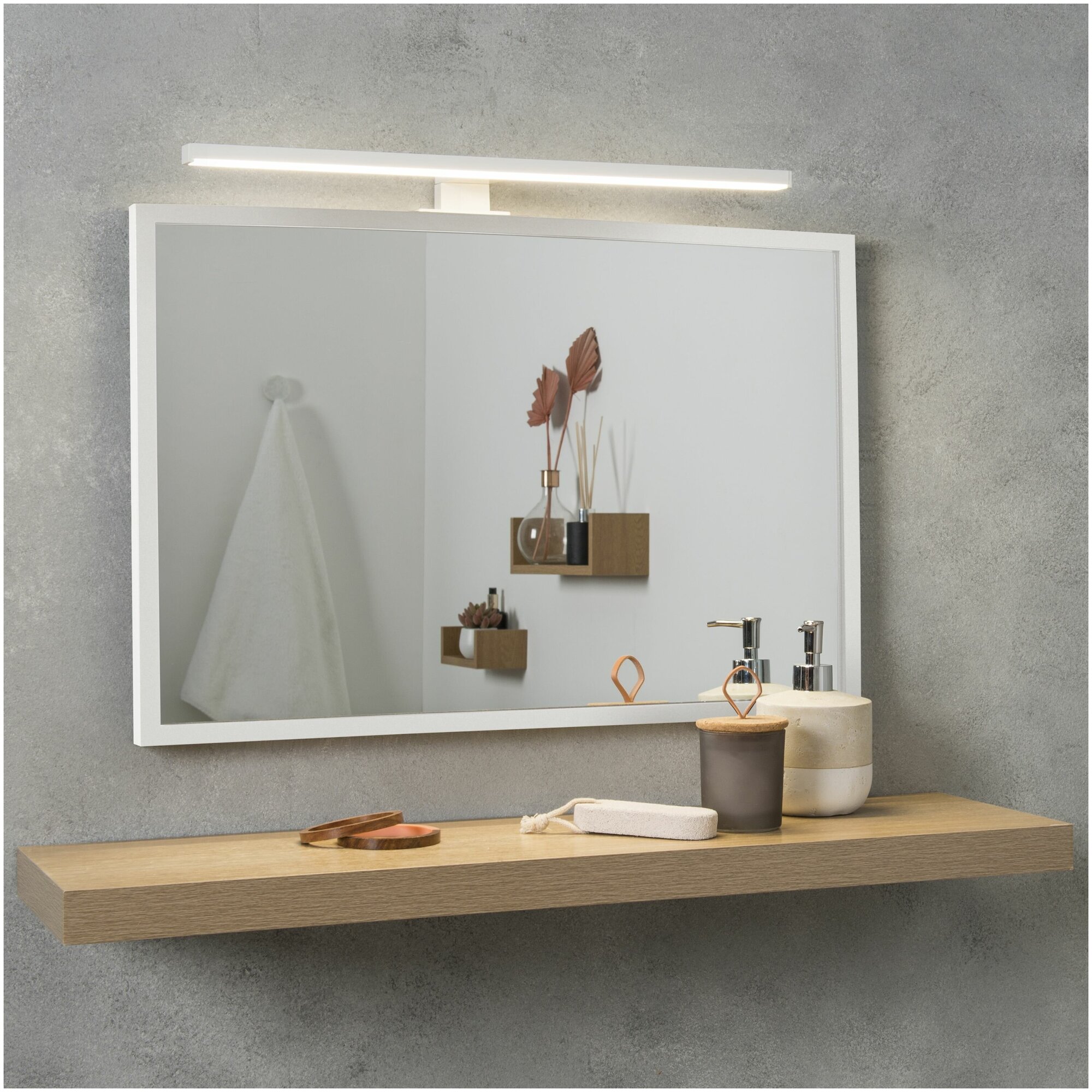 Подсветка светодиодная для зеркала влагозащищённая Inspire Slim, цвет белый - фотография № 9