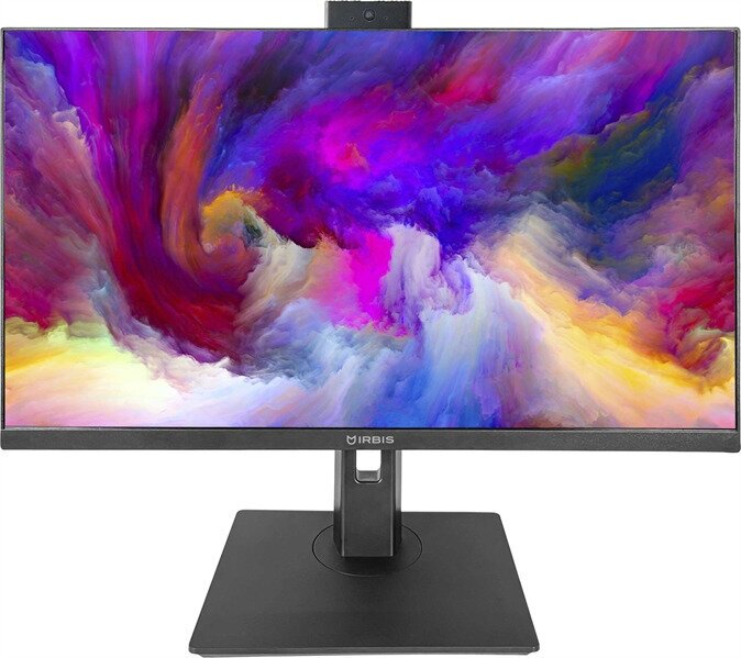 IRBIS SMARTVIEW 24 23.8' LED Monitor 1920x1080 16:9 IPS 250 cd/m2 1000:1 3ms 178°/178° VGA HDMI DP USB Audio out 75Hz Tilt Height Swivel Pivot Camera